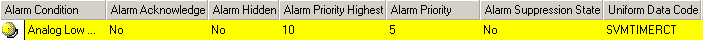 Show Alarm Color enabled