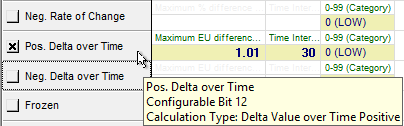 Positive Delta Over Time alarm
