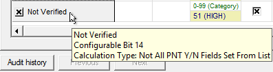 Not Verified alarm