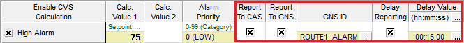 Alarm reporting