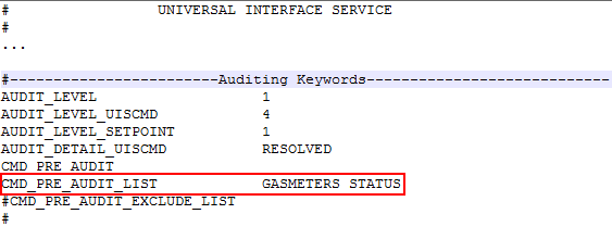 UIS Config file example