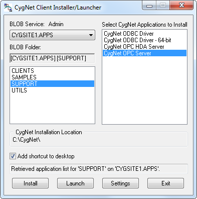 CygNet Client Installer/Launcher