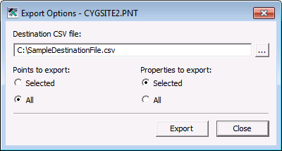 Export Options