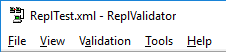 ReplValidator Menu bar