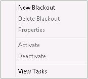 Blackouts context menu