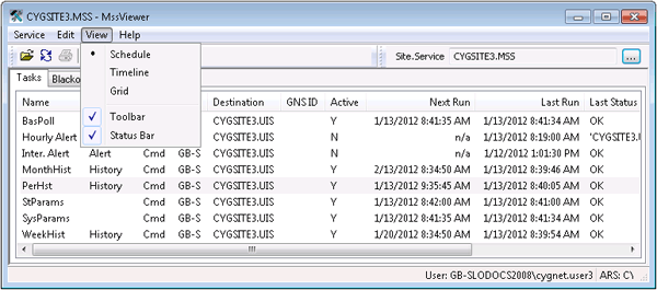 Schedule View