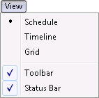 View menu options