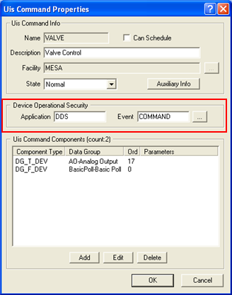 UIS Command component-level security