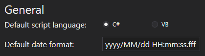 General settings