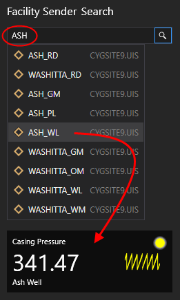 Search Box - Facility Sender