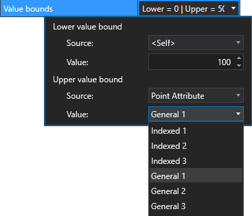 Value bounds configuration box
