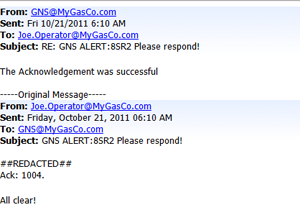 Successful Acknowledgment Reply email example