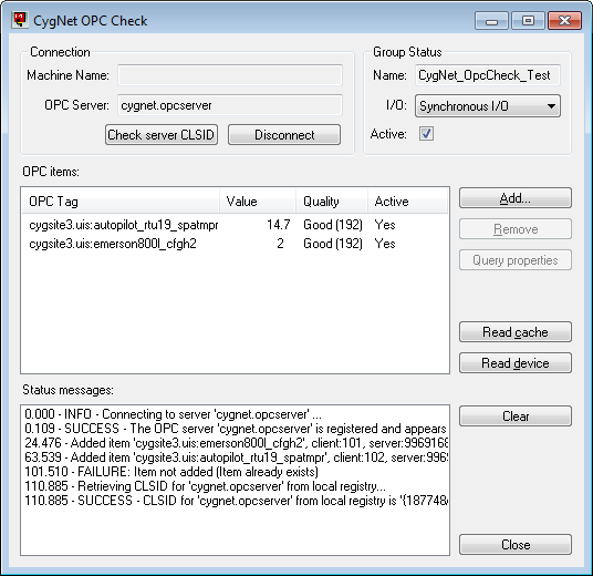 CygNet OPC Check