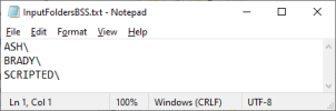 Input Folders BSS