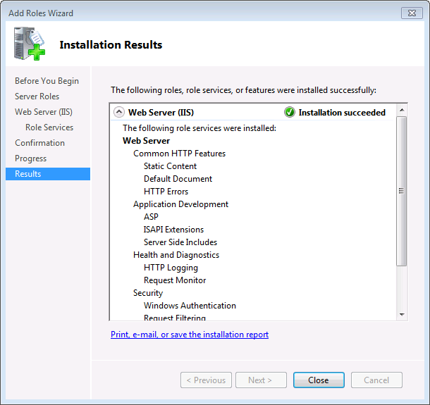 Installation Results
