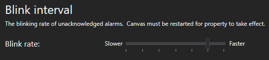 Blink interval