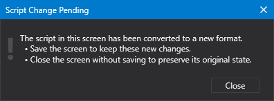Script Change Pending