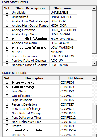 Status Bit Details — Duration Alarm