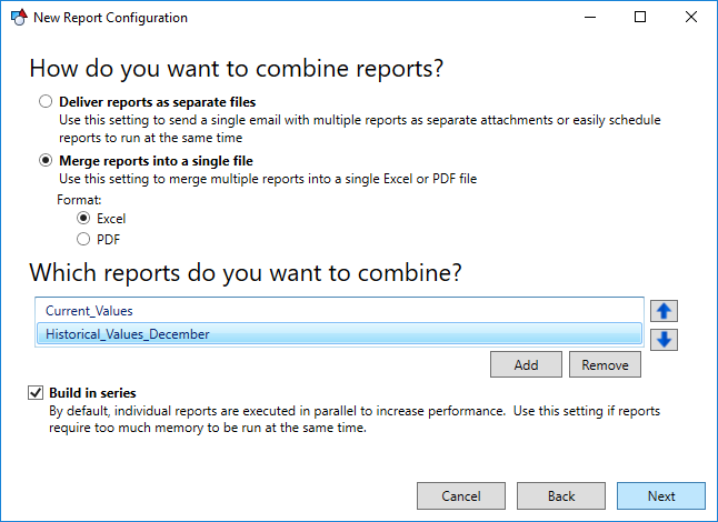 Combined reports