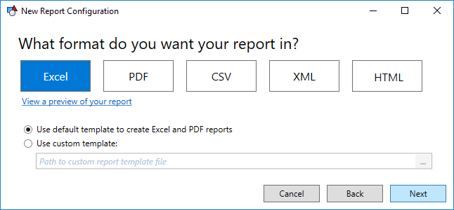 Report format