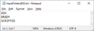 Input Folders BSS