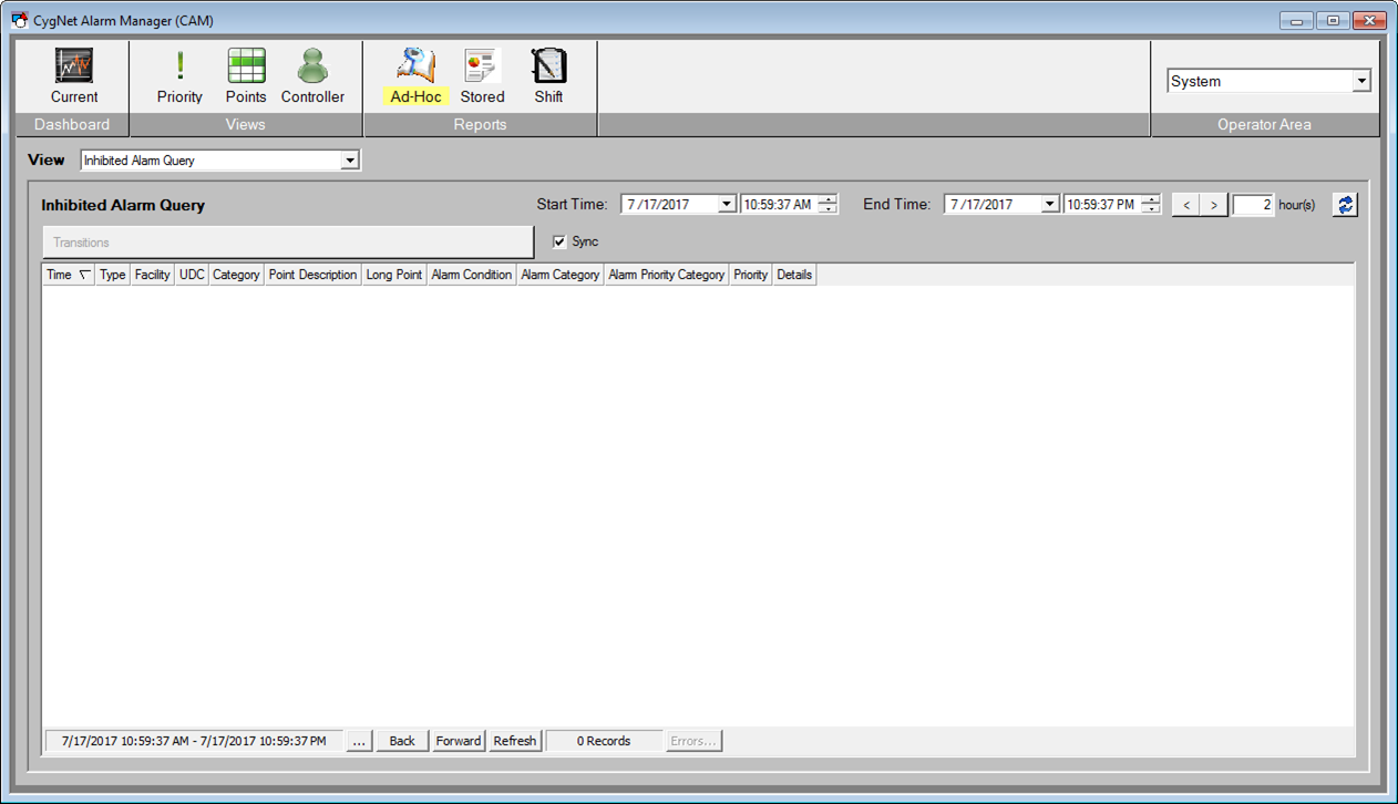 Inhibited Query Screen Inhibited Query Screen