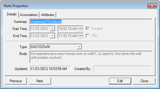 Note Properties