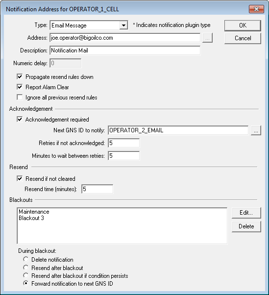 Notification Address for GNS ID Notification Address for GNS ID