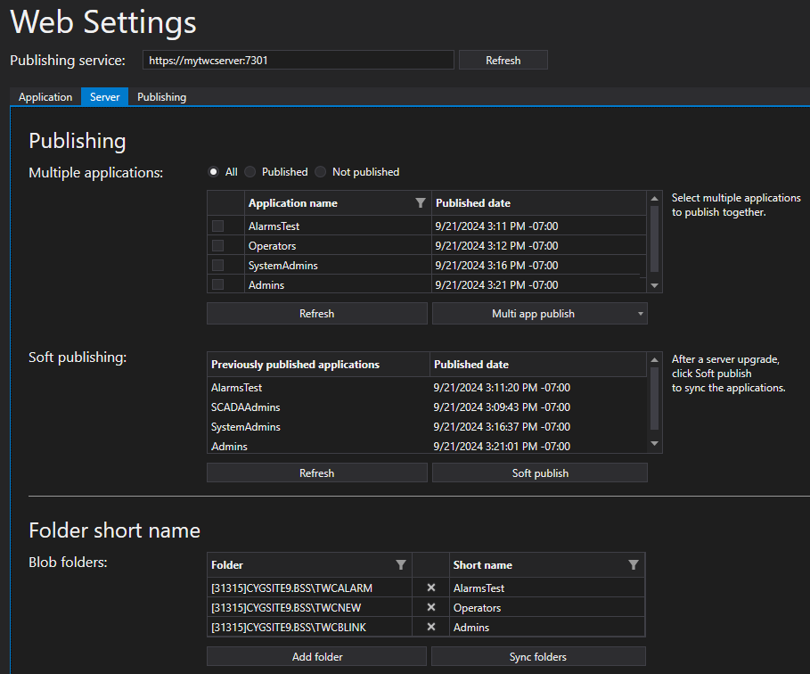 Configuring the Thin Web Client Server