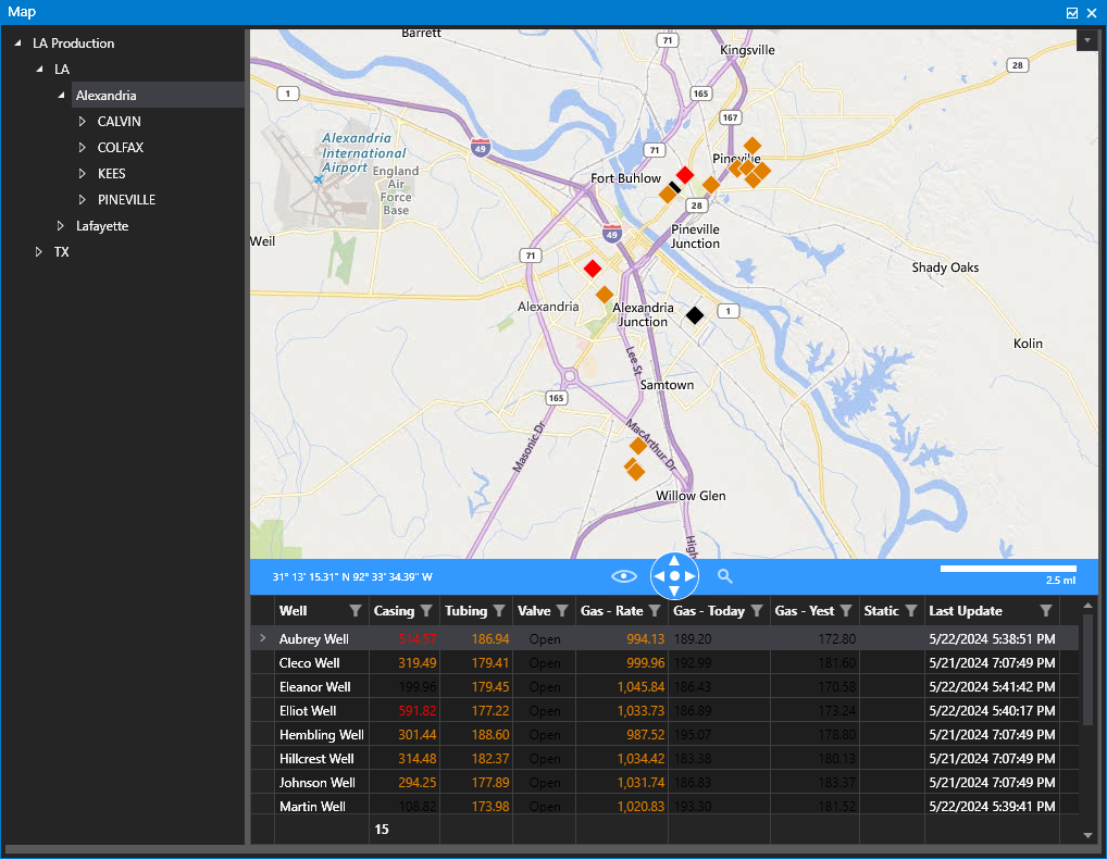 Sample Map with Tag Chooser and Grid Sample Map with Tag Chooser and Grid