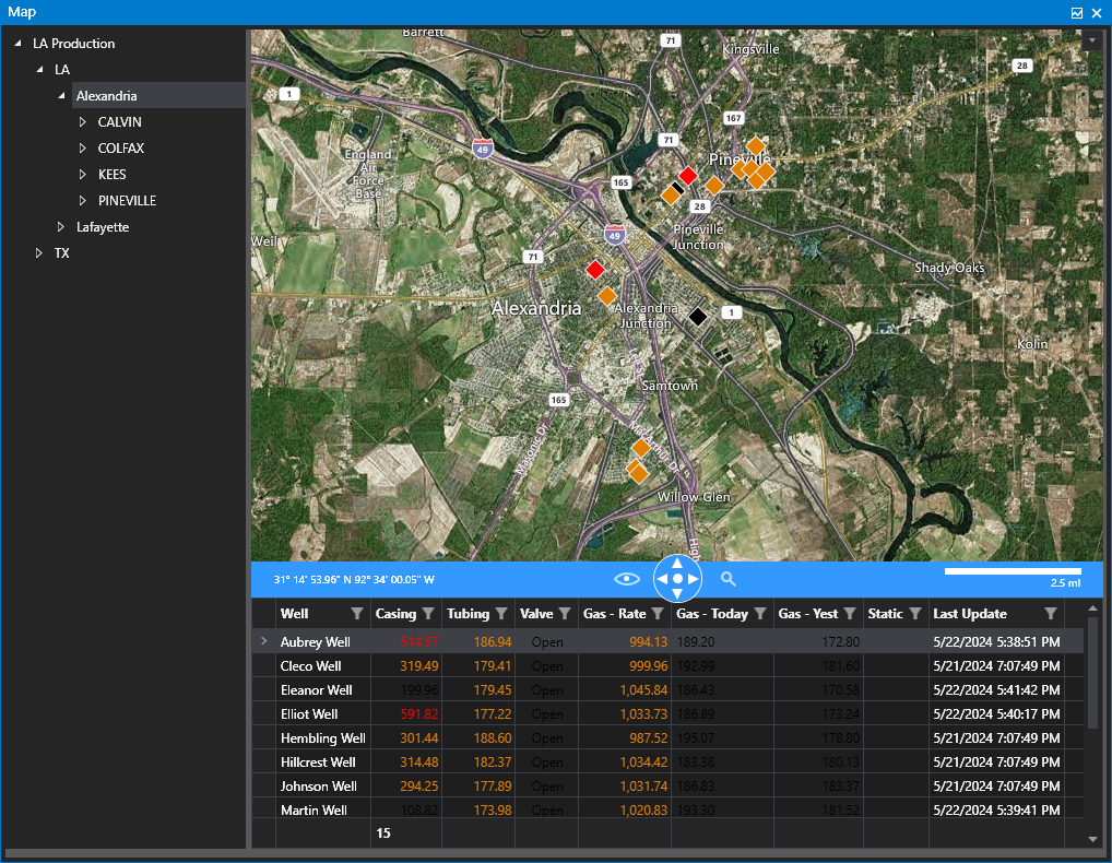 Sample Map with Tag Chooser and Grid Sample Map with Tag Chooser and Grid