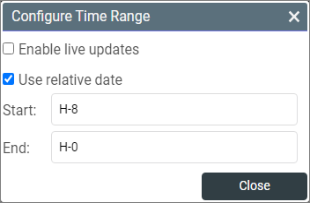 TWC - Configure Time Range dialog box