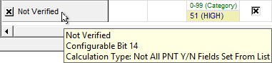 Alarm Calculation Configuration - Not All PNT Y/N Fields Set From List