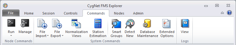 FMS Explorer Commands Menu