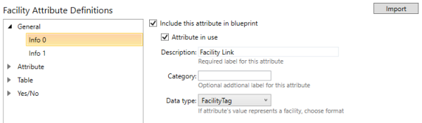 Facility Attribute Definitions