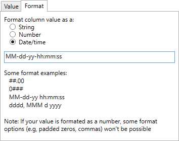 Column Format Date/Time