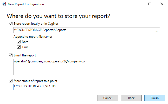 Report storage