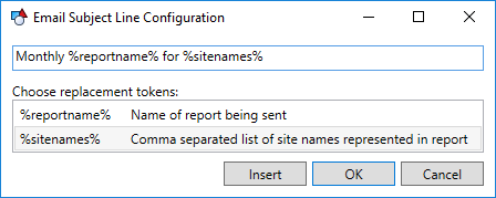 Email Subject Line Configuration