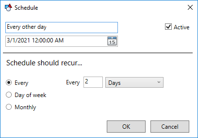 Schedule Every