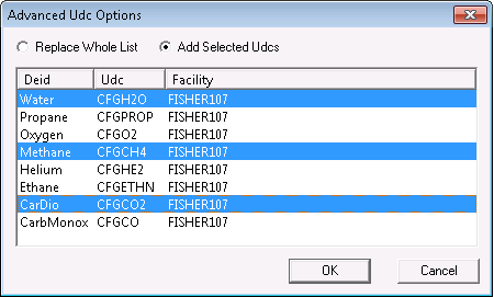 Advanced Udc Options