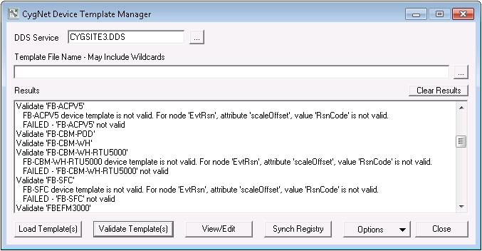 CygNet Device Template Manager Utility