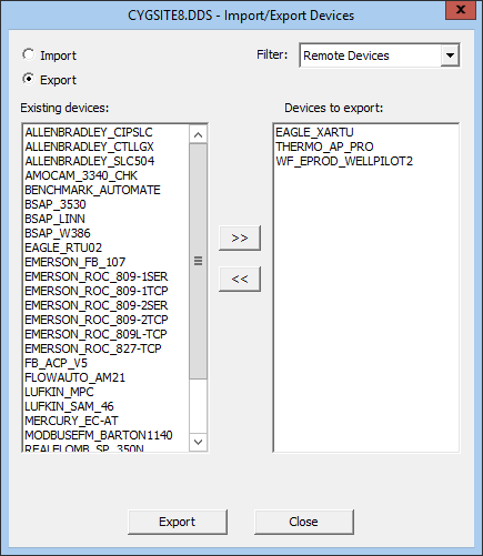 Export Devices