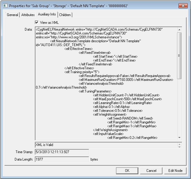 Group Service Editor - Auxiliary Info Page