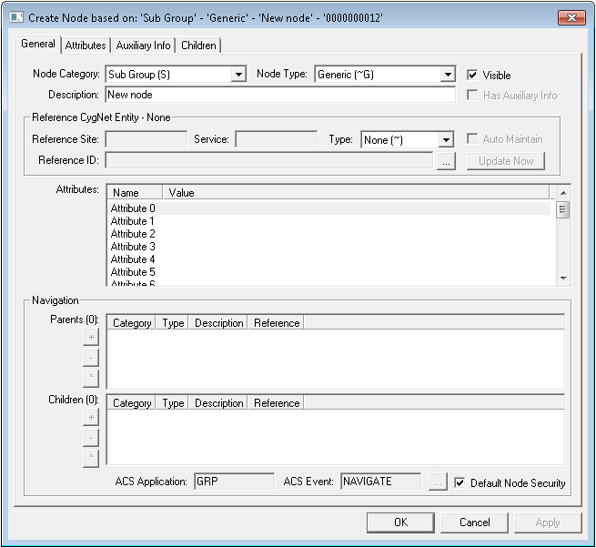 Group Service Editor - General Page