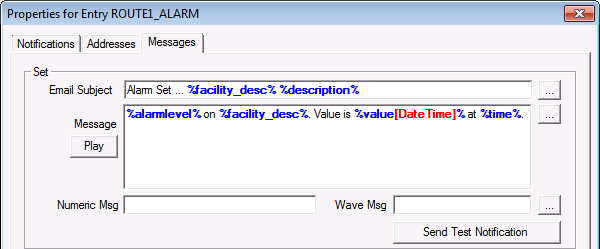 Dynamic messages