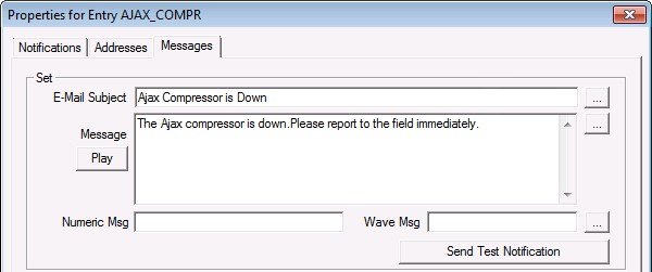 Static messages