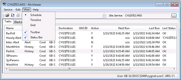 Schedule View