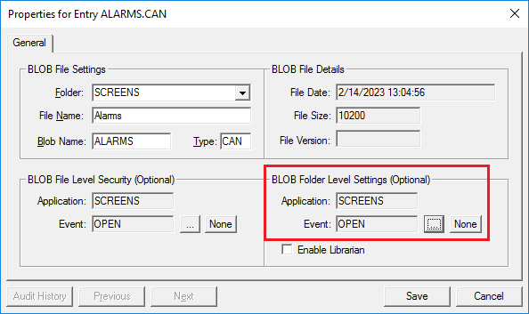 Blob Application Group Level Security