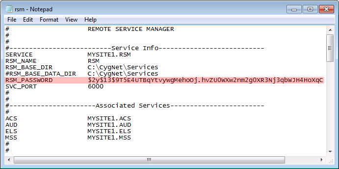 RSM Password