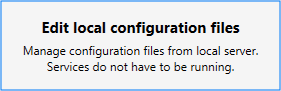 Edit local configuration files